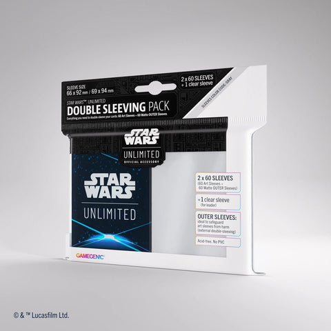 Gamegenic Star Wars: Unlimited Double Sleeving Pack: Space Blue - Gathering Games