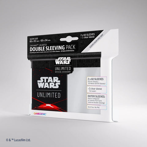 Gamegenic Star Wars: Unlimited Double Sleeving Pack: Space Red - Gathering Games