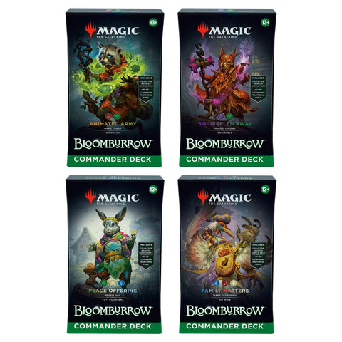 Magic The Gathering: Bloomburrow Set Of 4 Commander Decks - Gathering Games