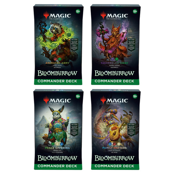 Magic The Gathering: Bloomburrow Set Of 4 Commander Decks - 1