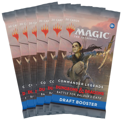 Magic The Gathering - Commander Legends Battle For Baldur's Gate - 6 x Draft Boosters - Gathering Games