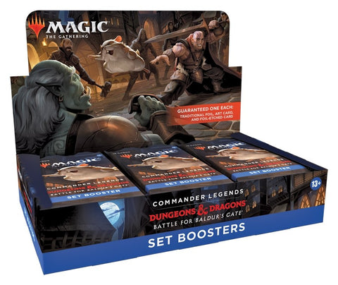 Magic The Gathering - Commander Legends Battle For Baldur's Gate - Set Booster Box (18 Packs) - Gathering Games
