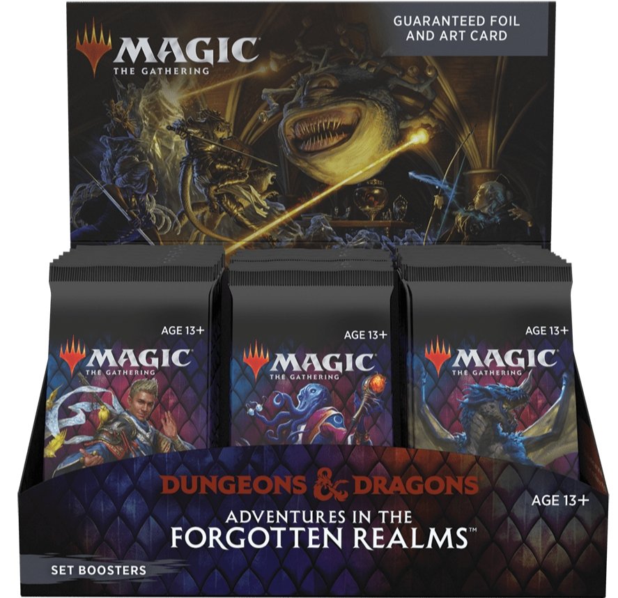 Magic The Gathering - D&D Adventures In The Forgotten Realms - Set Booster Box (30 Packs) - Gathering Games