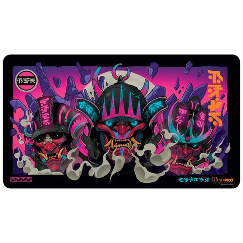 Magic The Gathering - Kamigawa Neon Dynasty - Black Stitched Playmat (Ultra Pro) - Gathering Games