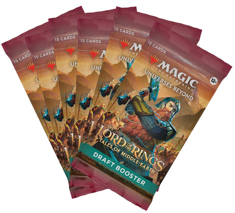 Magic The Gathering - Lord of the Rings: Tales of Middle-Earth 6 x Draft Boosters - Gathering Games