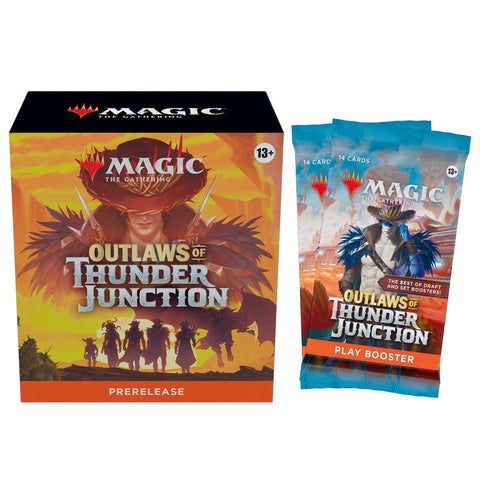 Magic The Gathering: Outlaws of Thunder Junction Prerelease Pack + 2 Play Booster Packs - Gathering Games