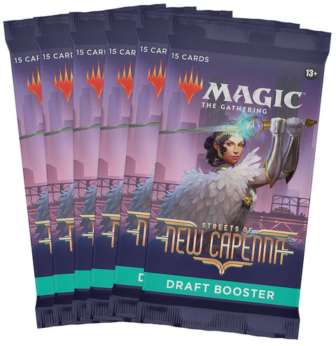 Magic The Gathering - Streets of New Capenna - 6 x Draft Boosters - Gathering Games