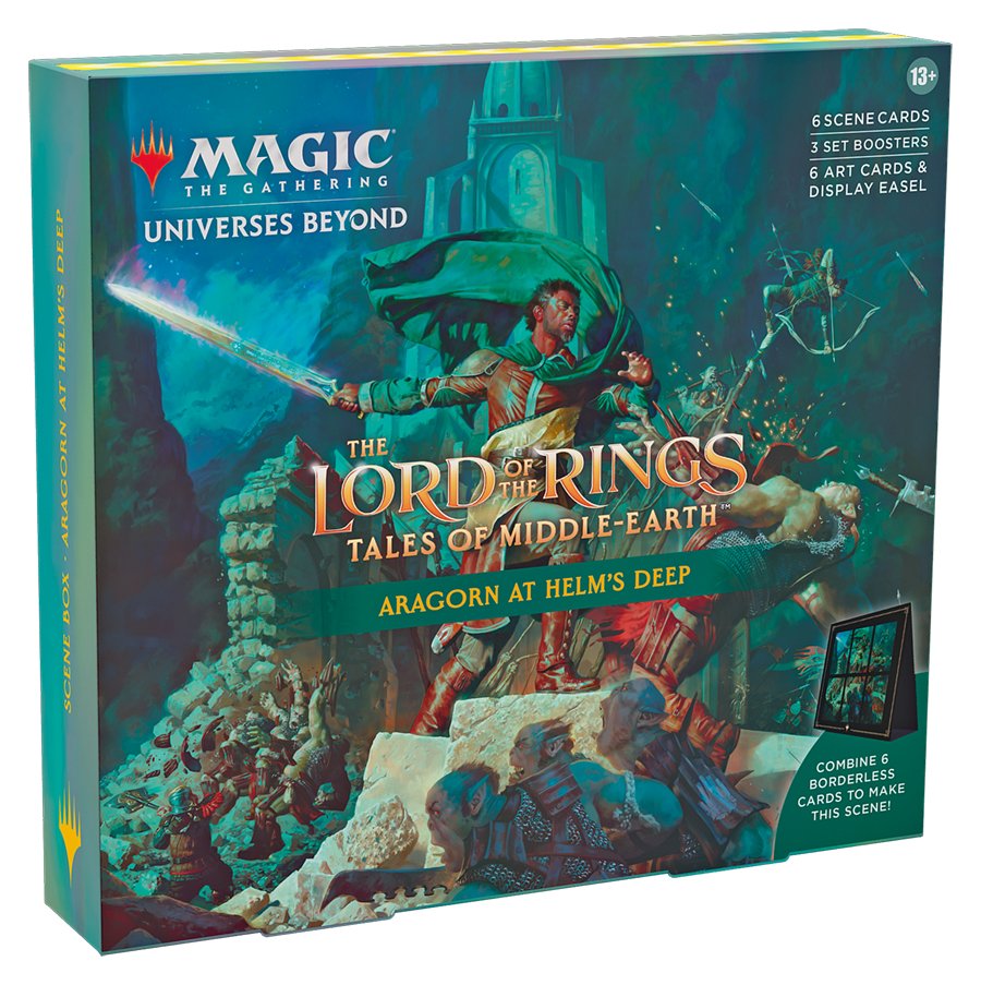 Magic The Gathering - The Lord of the Rings: Tales of Middle-Earth Scene Box - Aragorn at Helm’s Deep - Gathering Games