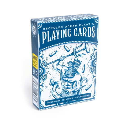Moop Ocean Plastic Playing Cards - Blue - Gathering Games