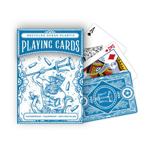 Moop Ocean Plastic Playing Cards - Blue - Gathering Games