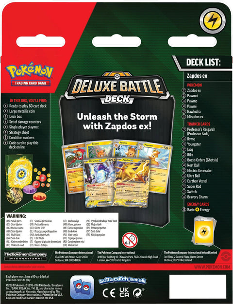 Pokemon TCG: Deluxe Battle Deck - Zapdos ex - Gathering Games