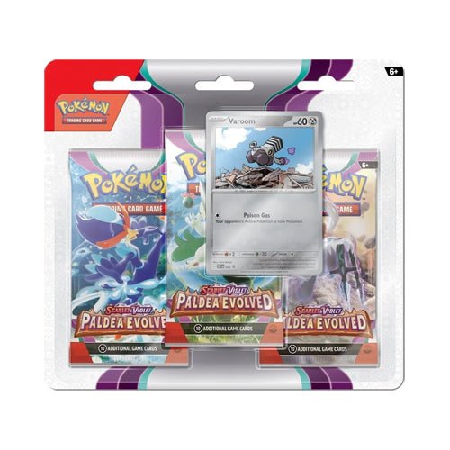 Pokemon TCG: Scarlet & Violet 2 - Paldea Evolved 3-Pack Booster - Varoom - Gathering Games