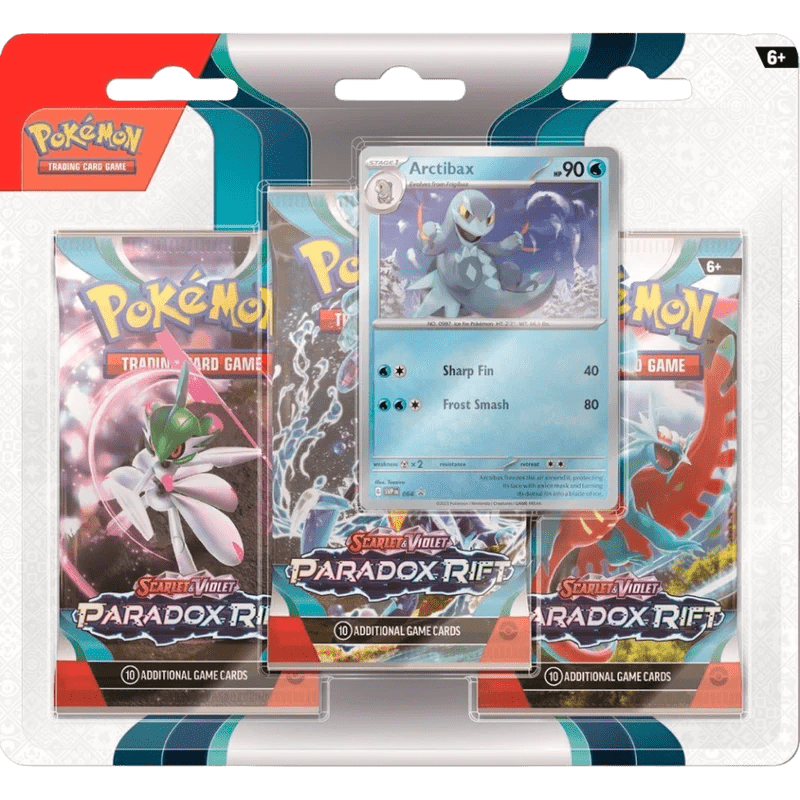Pokemon TCG: Scarlet & Violet 4 - Paradox Rift Premium 3-Pack Blister - Arctibax - Gathering Games