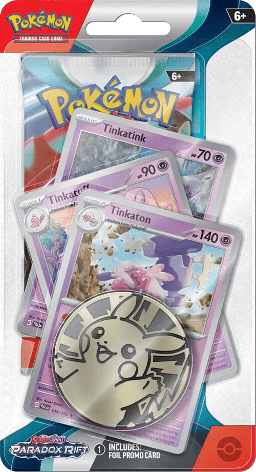Pokemon TCG: Scarlet & Violet 4 - Paradox Rift Premium Checklane Blister Pack - Tinkaton - 1