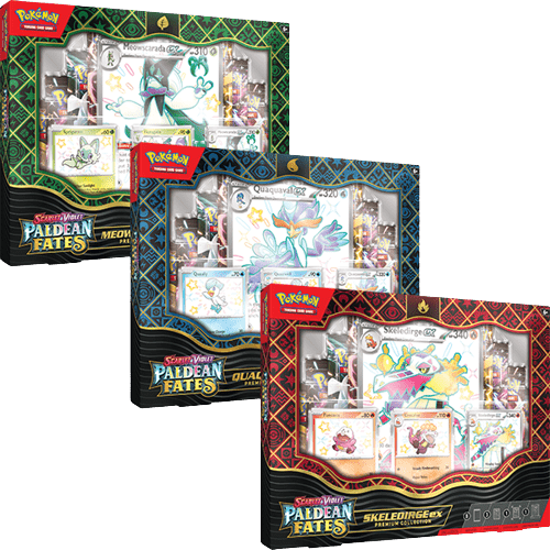 Pokemon TCG: Scarlet & Violet 4.5 Paldean Fates ex Premium Collection - Set of Three - Gathering Games