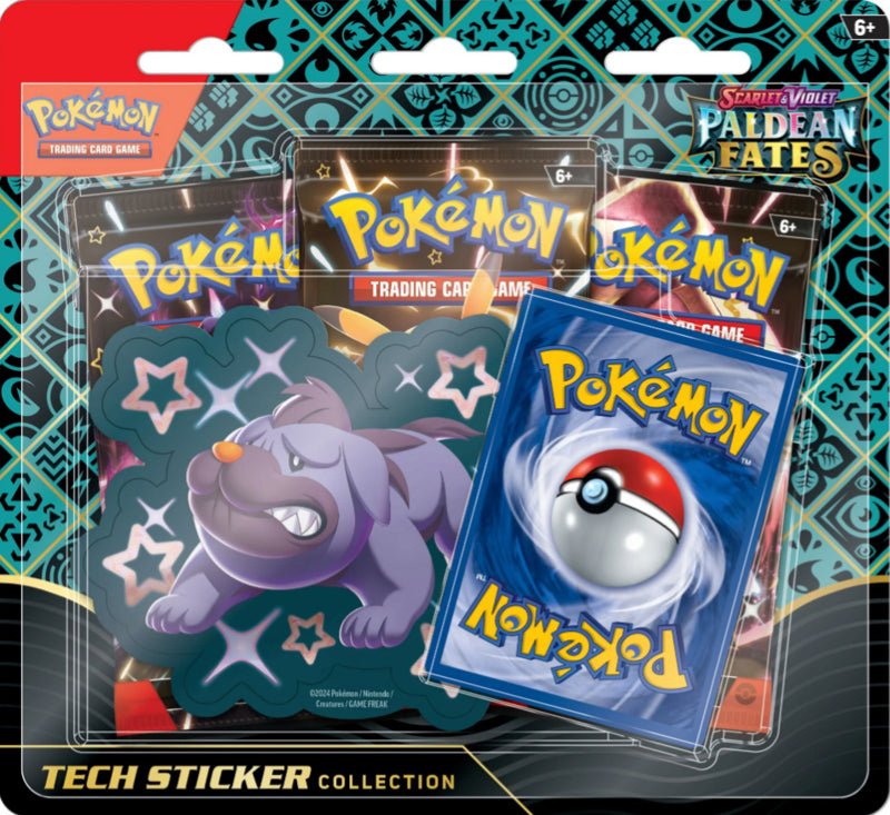 Pokemon TCG: Scarlet & Violet 4.5 - Paldean Fates Tech Sticker Collection - Maschiff - Gathering Games