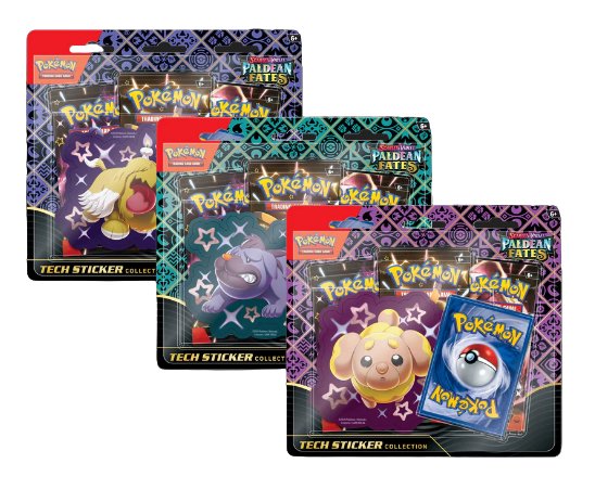 Pokemon TCG: Scarlet & Violet 4.5 - Paldean Fates Tech Sticker Collection - Set of Three - 1