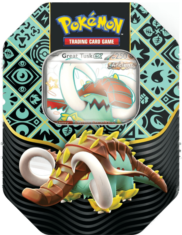 Pokemon TCG: Scarlet & Violet 4.5 - Paldean Fates Tin - Great Tusk - Gathering Games