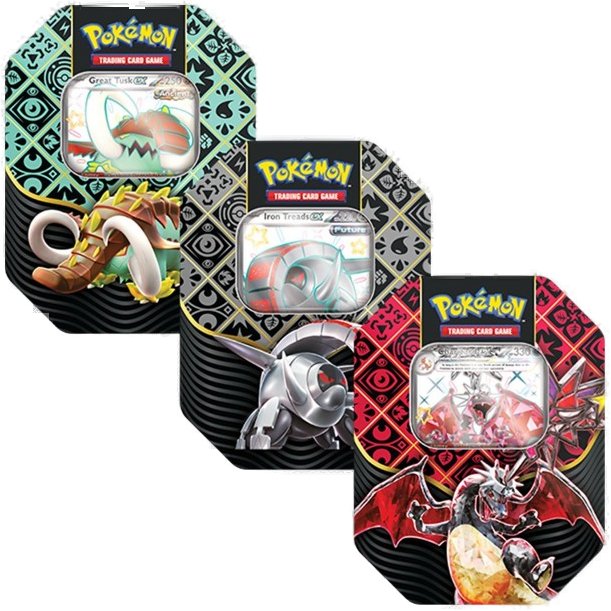 Pokemon TCG: Scarlet & Violet 4.5 - Paldean Fates Tin - Set of Three - Gathering Games
