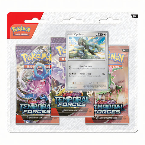 Pokemon TCG: Scarlet & Violet 5 - Temporal Forces 3 Pack Blister - Cyclizar - Gathering Games