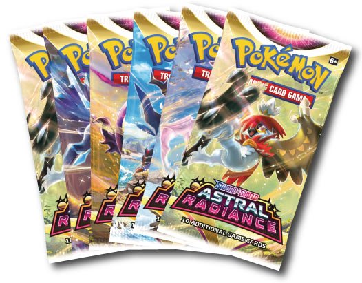 Pokemon TCG - Sword & Shield 10: Astral Radiance - 6 x Booster Packs - 1