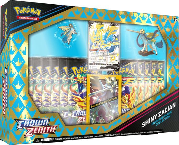 Pokemon TCG: Sword & Shield 12.5 Crown Zenith Premium Figure Collection - Shiny Zacian - Gathering Games