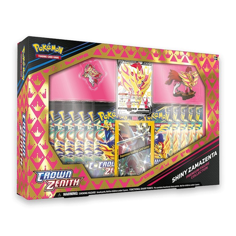 Pokemon TCG: Sword & Shield 12.5 Crown Zenith Premium Figure Collection - Shiny Zamazenta - Gathering Games