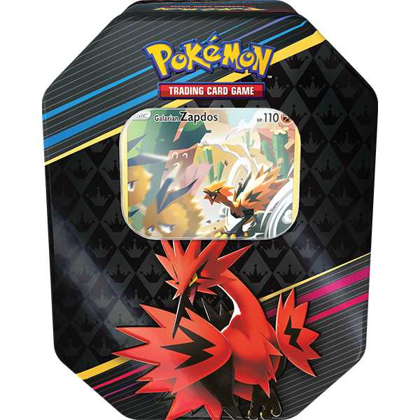 Pokemon TCG - Sword & Shield 12.5: Crown Zenith - Zapdos Galarian Form Tin - Gathering Games