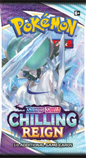 Pokemon TCG - Sword & Shield 6 Chilling Reign - 6 x Booster Packs - 6