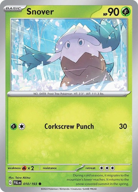 Scarlet & Violet 2 Paldea Evolved 010/193 Snover - Reverse Holo - Gathering Games