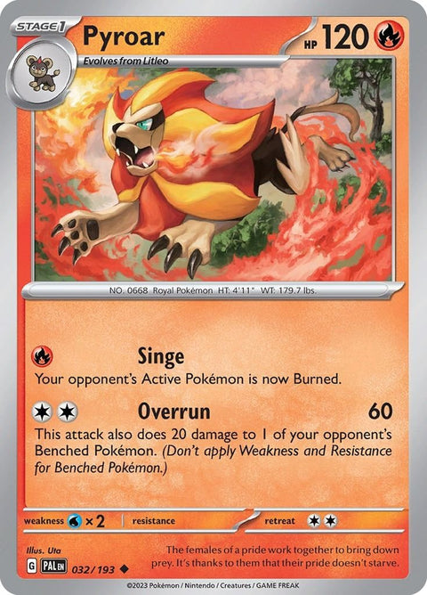 Scarlet & Violet 2 Paldea Evolved 032/193 Pyroar - Gathering Games