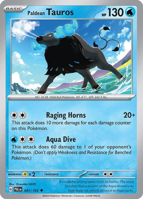 Scarlet & Violet 2 Paldea Evolved 041/193 Paldean Tauros - Gathering Games