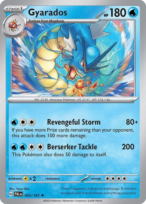 Scarlet & Violet 2 Paldea Evolved 043/193 Gyarados - Reverse Holo - Gathering Games