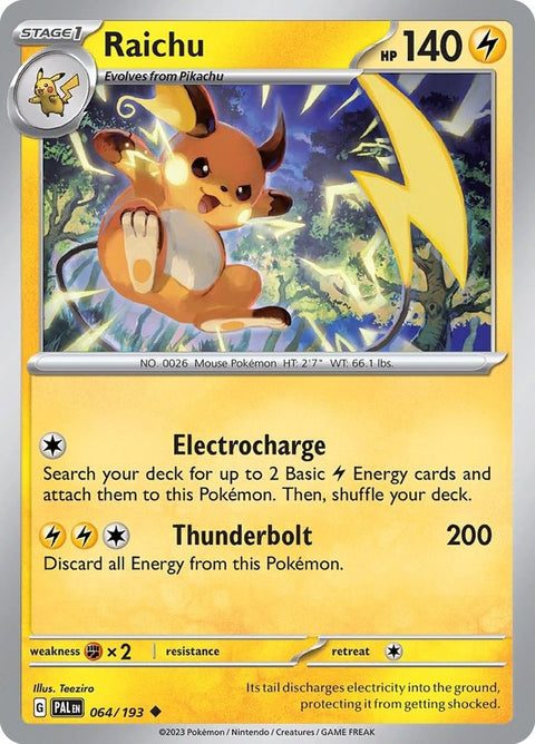 Scarlet & Violet 2 Paldea Evolved 064/193 Raichu - Gathering Games