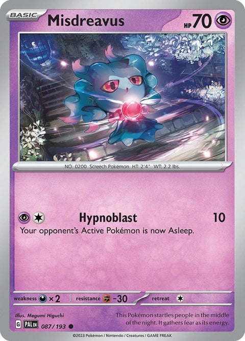 Scarlet & Violet 2 Paldea Evolved 087/193 Misdreavus - Reverse Holo - Gathering Games