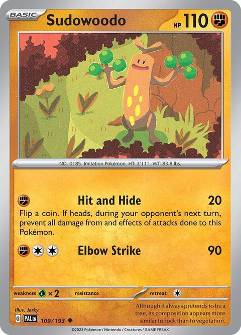 Scarlet & Violet 2 Paldea Evolved 109/193 Sudowoodo - Gathering Games