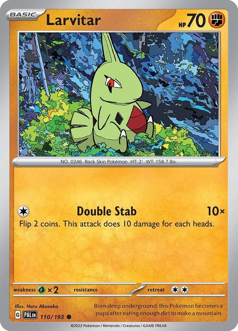 Scarlet & Violet 2 Paldea Evolved 110/193 Larvitar - Reverse Holo - Gathering Games