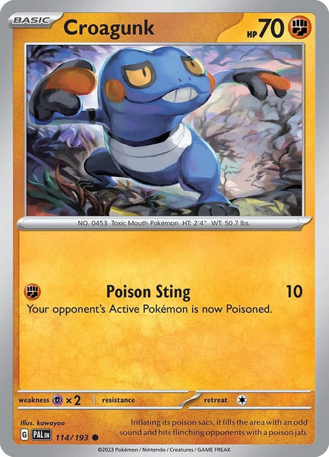 Scarlet & Violet 2 Paldea Evolved 114/193 Croagunk - Gathering Games