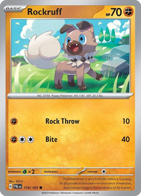 Scarlet & Violet 2 Paldea Evolved 116/193 Rockruff - Gathering Games