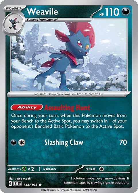 Scarlet & Violet 2 Paldea Evolved 134/193 Weavile - Gathering Games