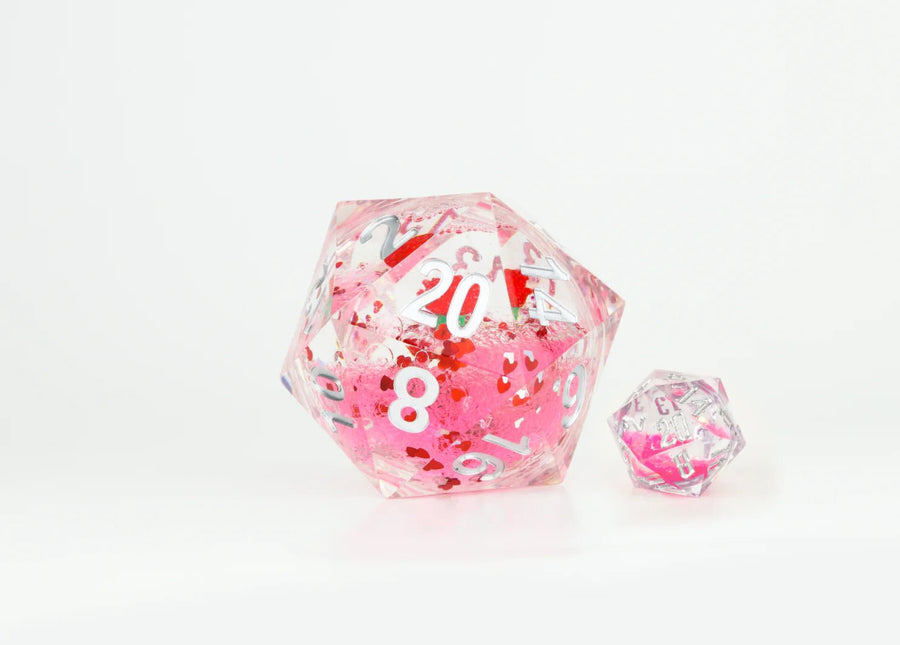 Sirius Dice - Valentine Rose 54mm Snow Globe D20 - Gathering Games