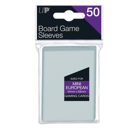 Ultra Pro Board Game Sleeves: Mini European 44x68mm (50 Count) - Gathering Games