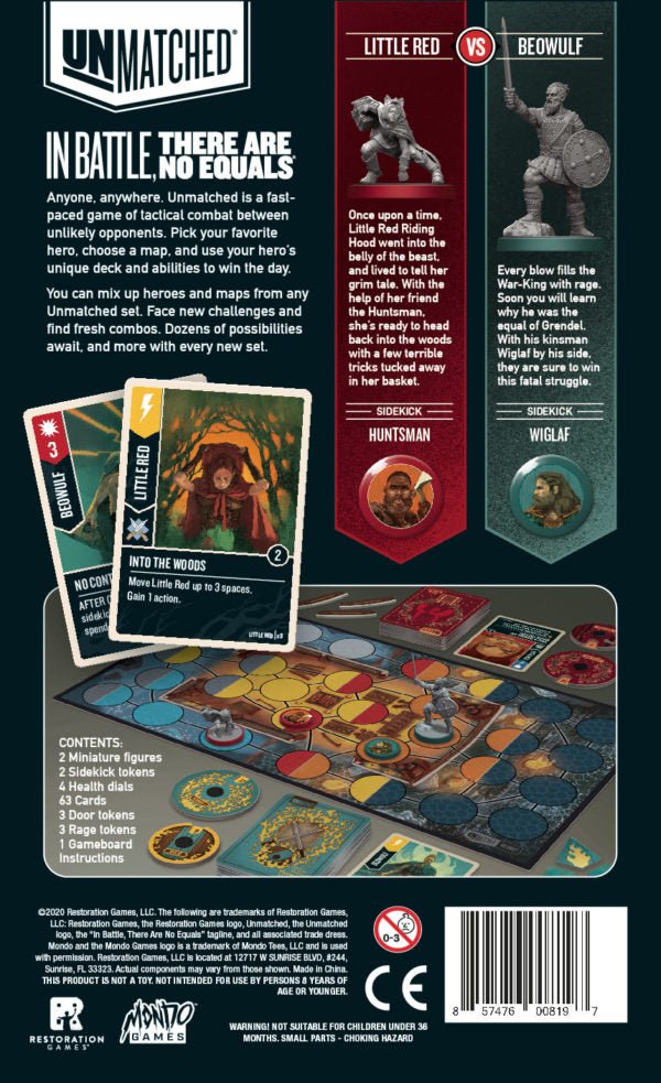 Unmatched: Little Red Riding Hood vs Beowulf - Gathering Games
