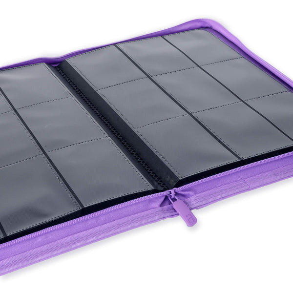 Vault X - 9-Pocket Exo-Tec Zip Binder - Just Purple - 3