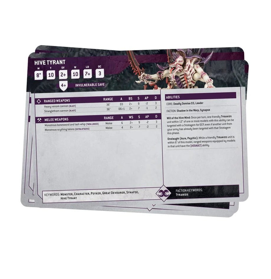 Warhammer 40K: Tyranids - Datasheet Cards - Gathering Games