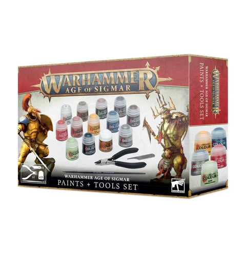 Warhammer Age of Sigmar: Paint + Tools Set - Gathering Games