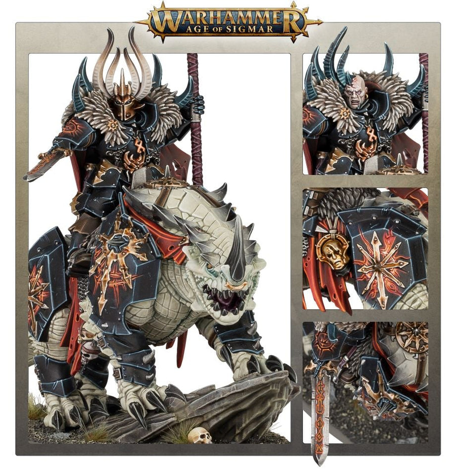 Warhammer Age Of Sigmar - Slaves to Darkness: Chaos Lord On Karkadrak - Gathering Games