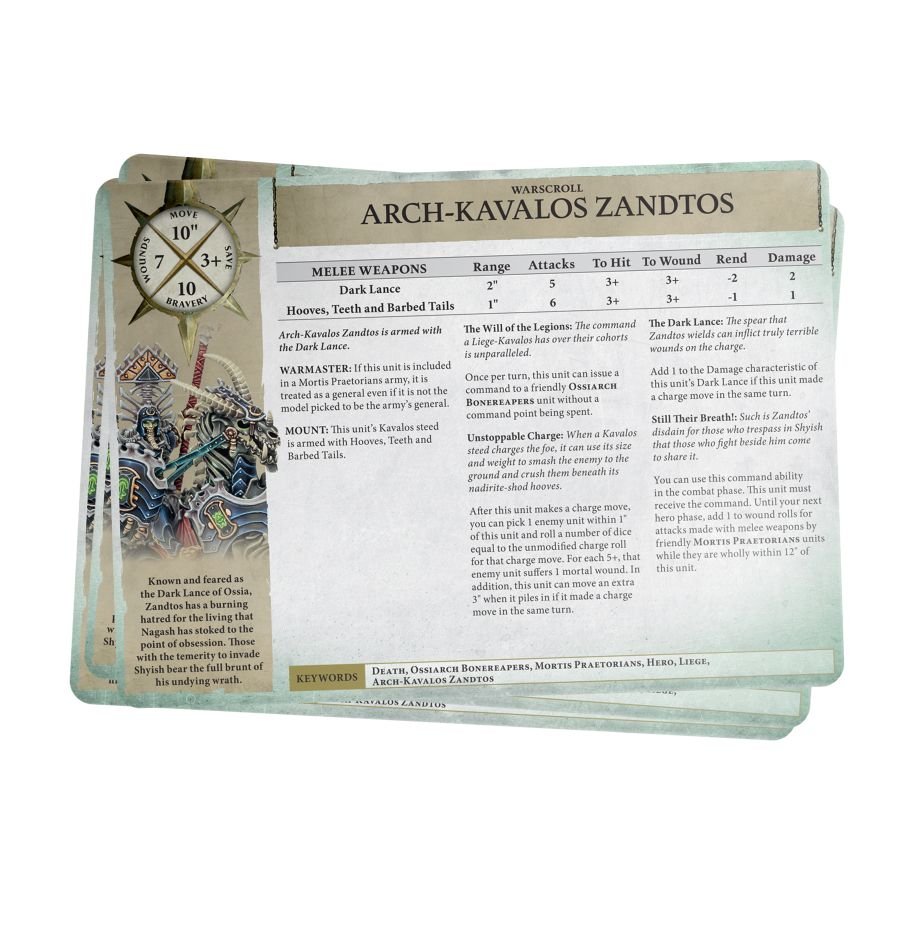 Warhammer Age Of Sigmar - Warscroll Cards: Ossiarch Bonereapers ...