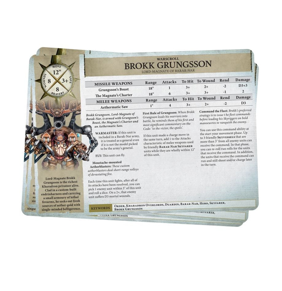 Warhammer Age Of Sigmar: Warscroll - Kharadron Overlords - Gathering Games