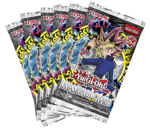 Yu-Gi-Oh! - Invasion of Chaos 25th Anniversary 6 x Boosters - Gathering Games